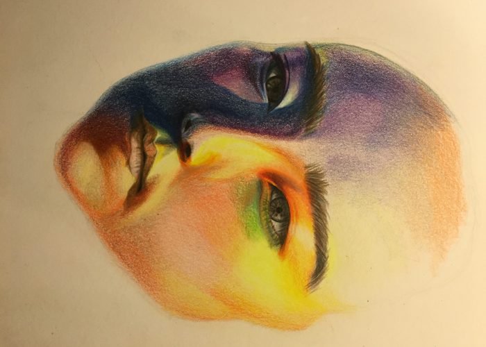 2015_Alexandria Kim_Self Portrait_Colored Pencil_age 18